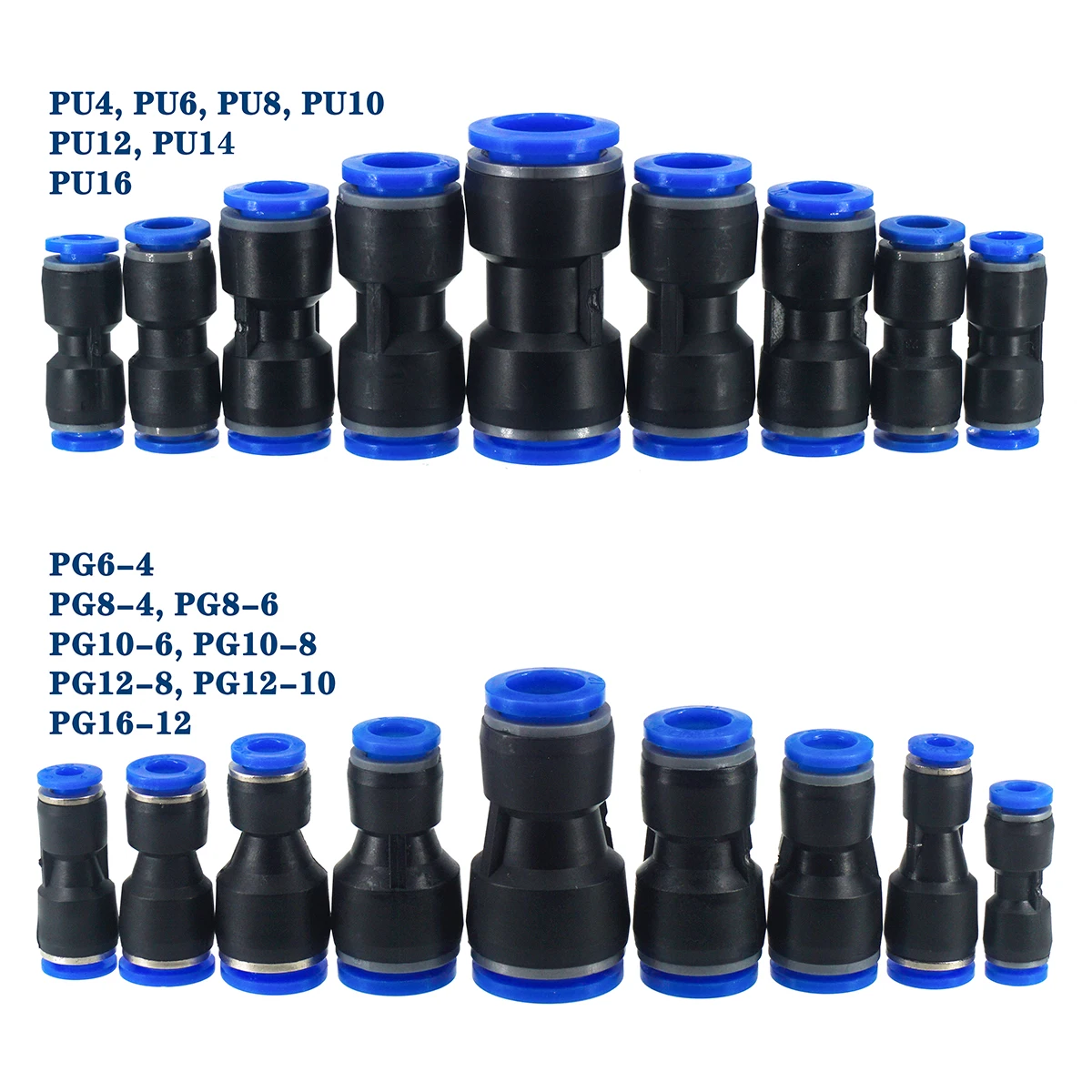 Прямой пневматический Фиттинг с наружным диаметром 4 мм 6 8 10 12 14 16 пластиковый