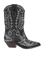 womens shoes duerto boots embroidered leather texan boots black