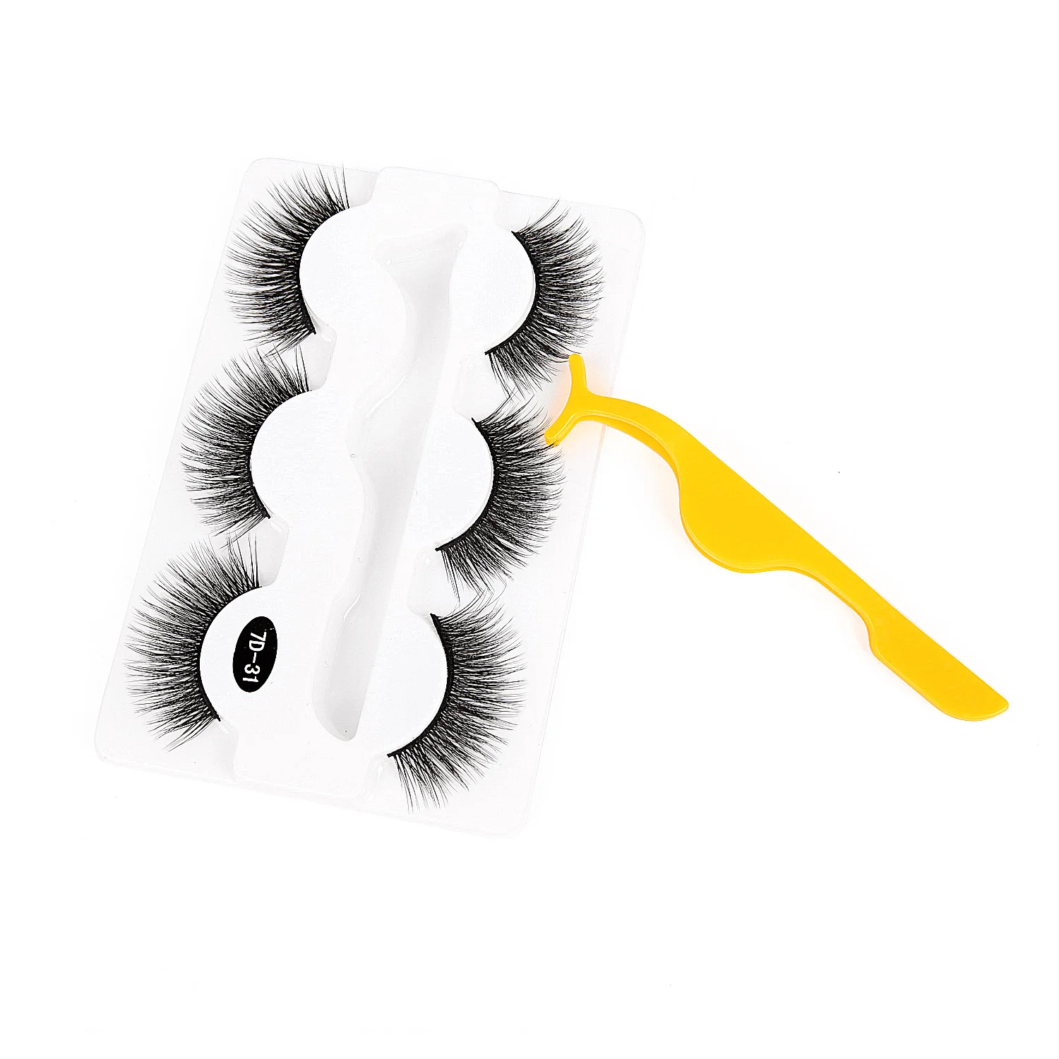 3 пары легкие накладные ресницы набор с пинцетом 3D ручной работы мягкие