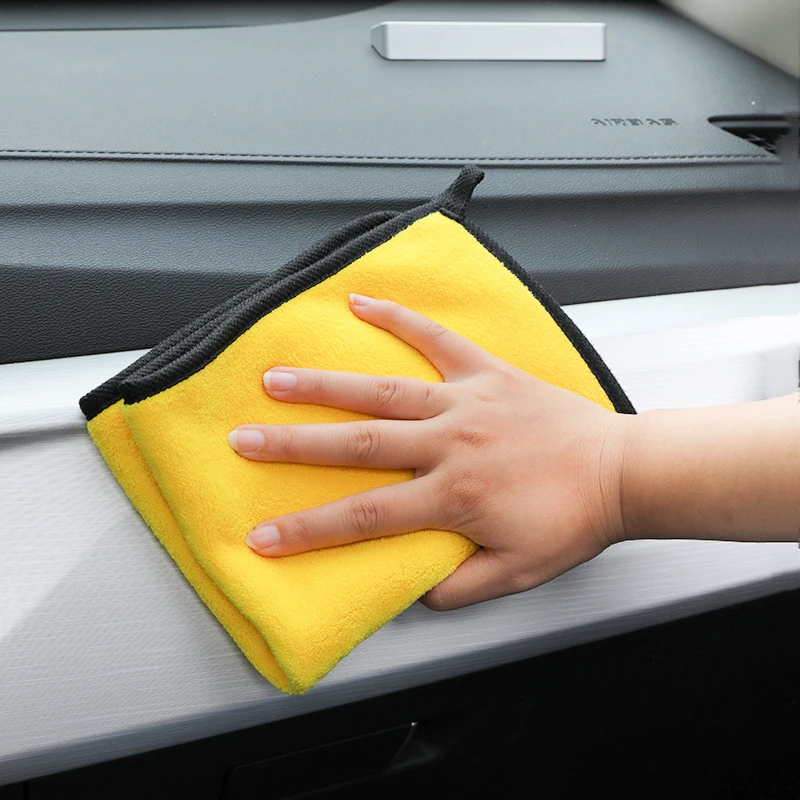 

Brand new 30x60 CM microfiber dry yellow cleaning towel detailed auto parts products suitable for various car models, good gifts