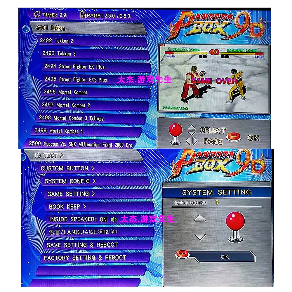 2500 In 1 Pandora 9D 2222 IN 1 2500 In 1 Arcade Game Board Jamma Arcade Joystick Motherboard RetroArcade cartridge English / Korean - Цвет: 2500 In 1