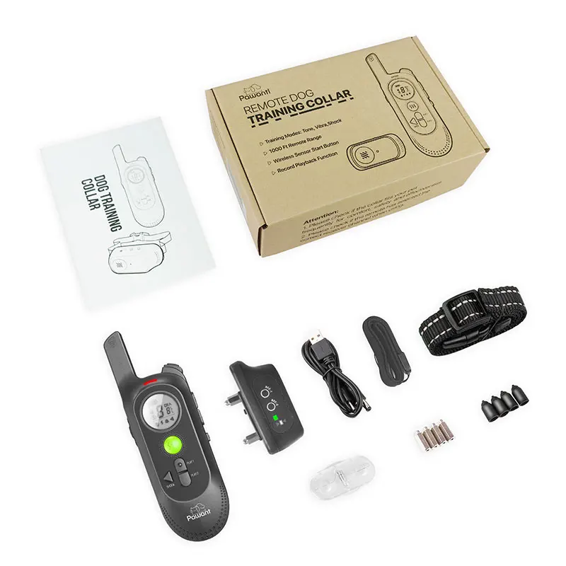 

1000ft Dog Collar Electric Dog Training Collar Rechargeable Electric Shock Vibration Sound Dogs Bark Collar Training Dogs