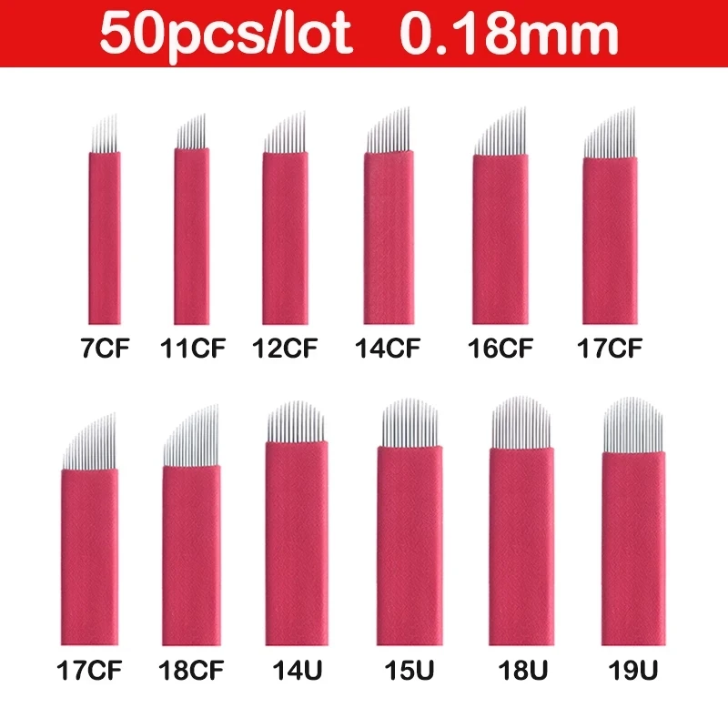 50 шт. иглы для перманентного макияжа 12 шт.|microblading needles|needle permanentpermanent makeup manual |