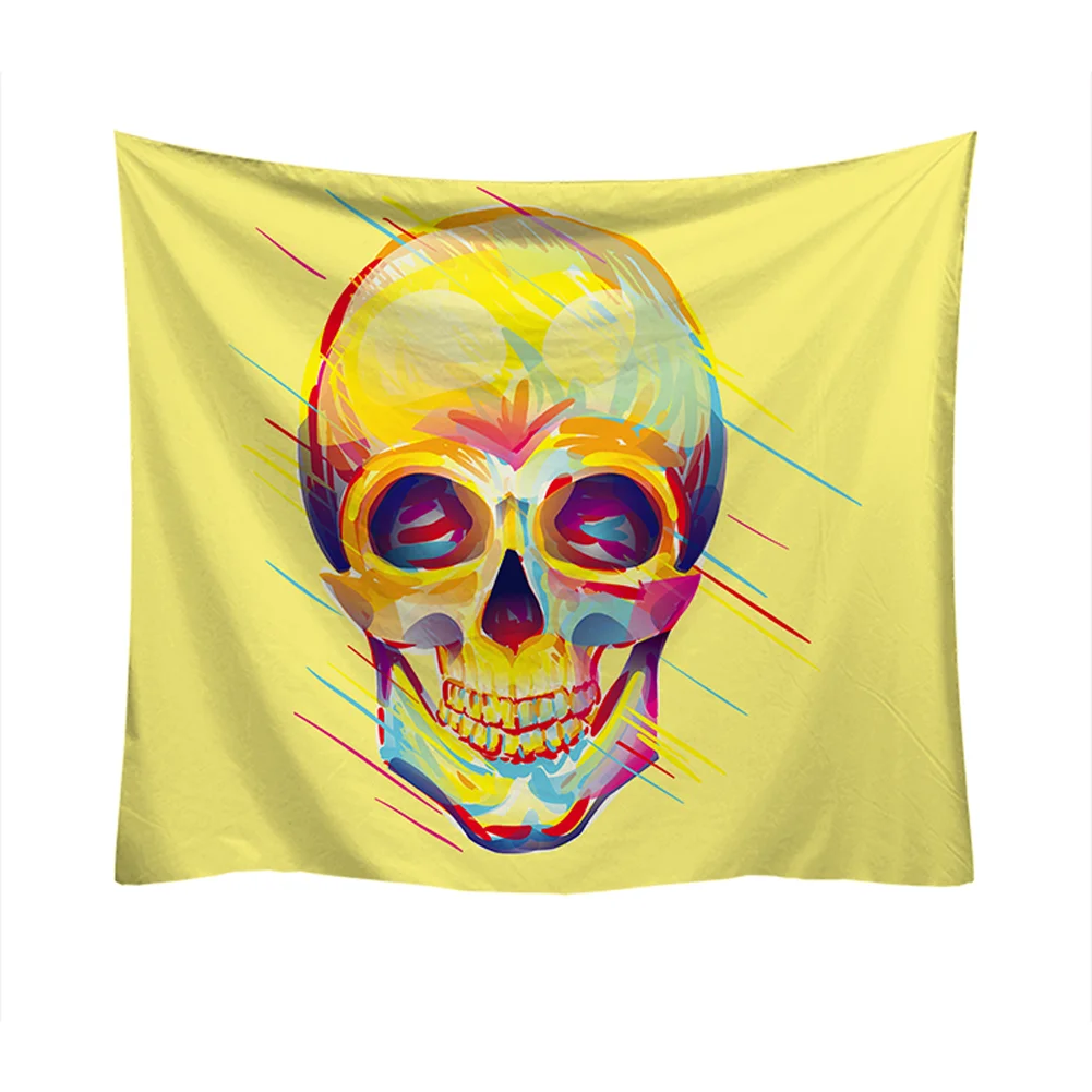 Гобелен настенный в богемном стиле с черепом львом луной Ловец снов декоративный