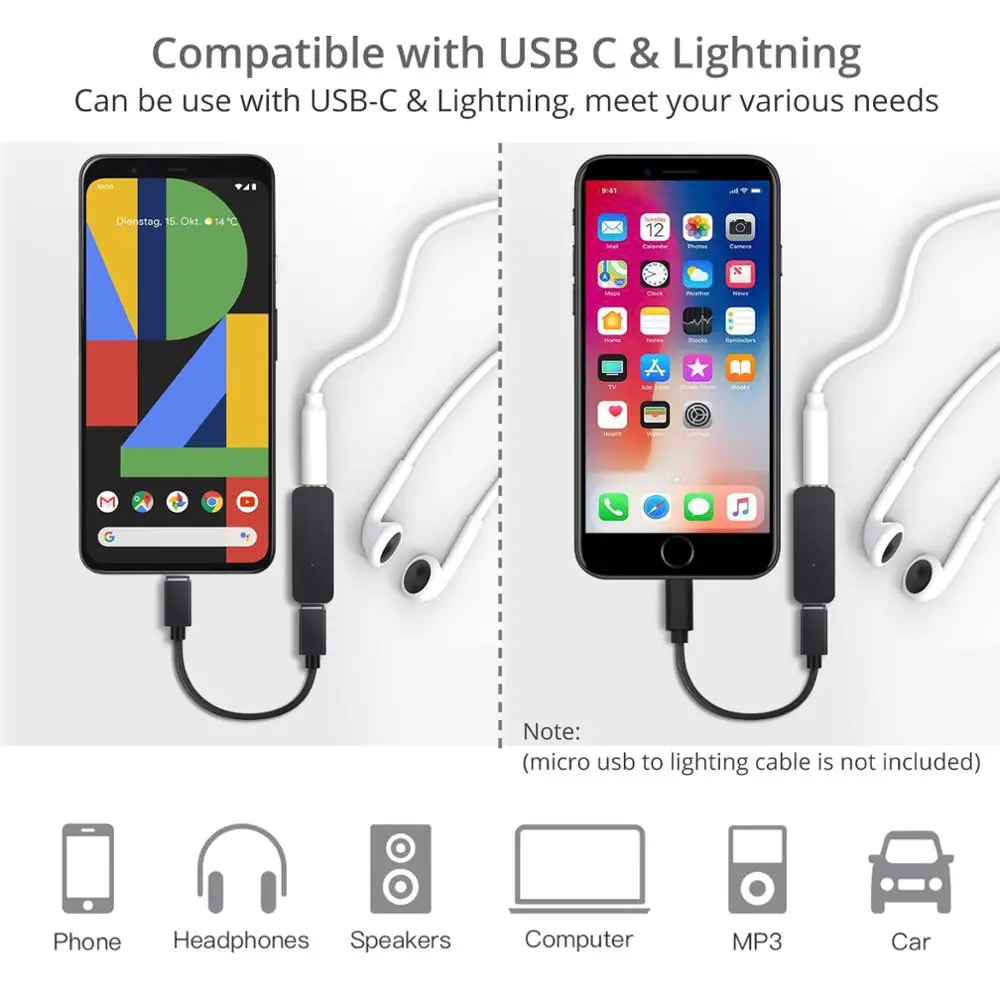 ЦАП Neoteck 192 кГц USB C на 3 5 мм черный/серебристый | Электроника