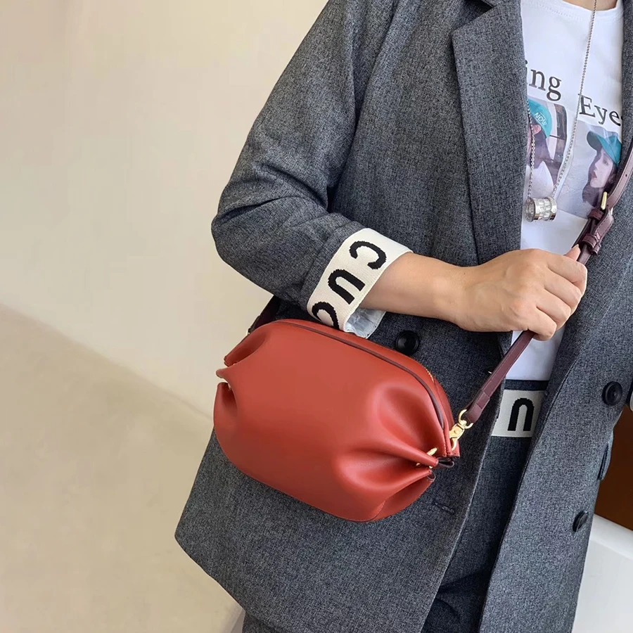 Складная сумка в форме подушки Женская шикарная модная яркая маленькая через