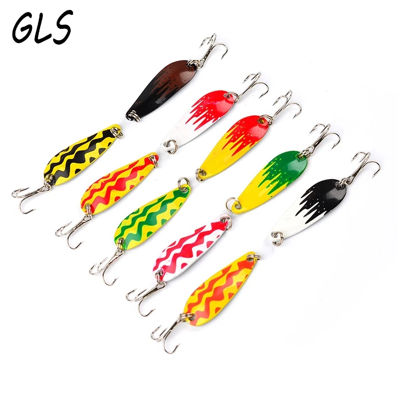 Металлическая блесна для спиннинга 10 шт. 7 г 6 см рыболовная приманка с твердыми