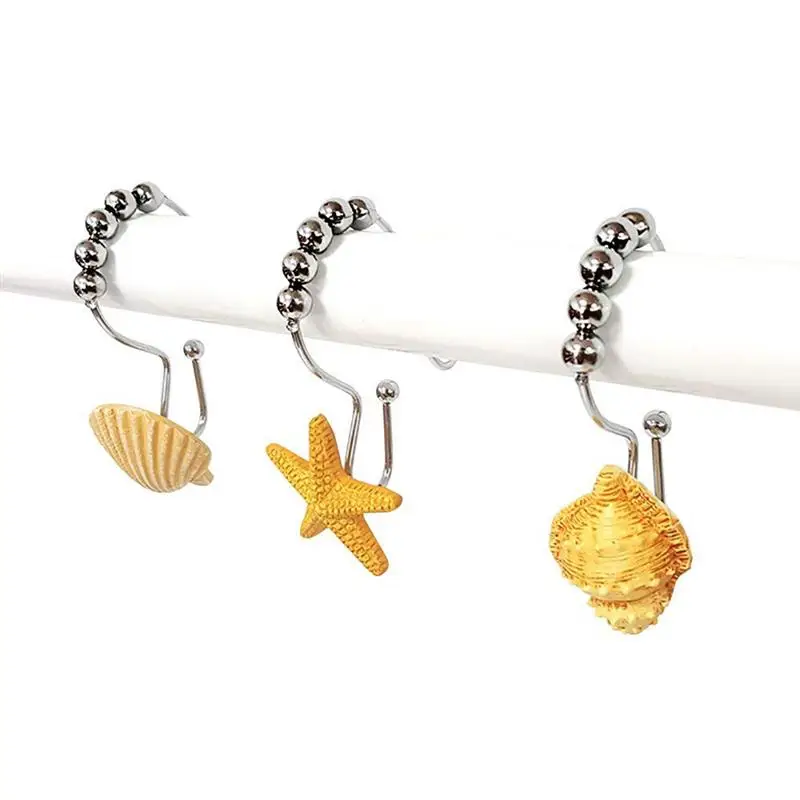 

12 шт., занавески для душа из нержавеющей стали