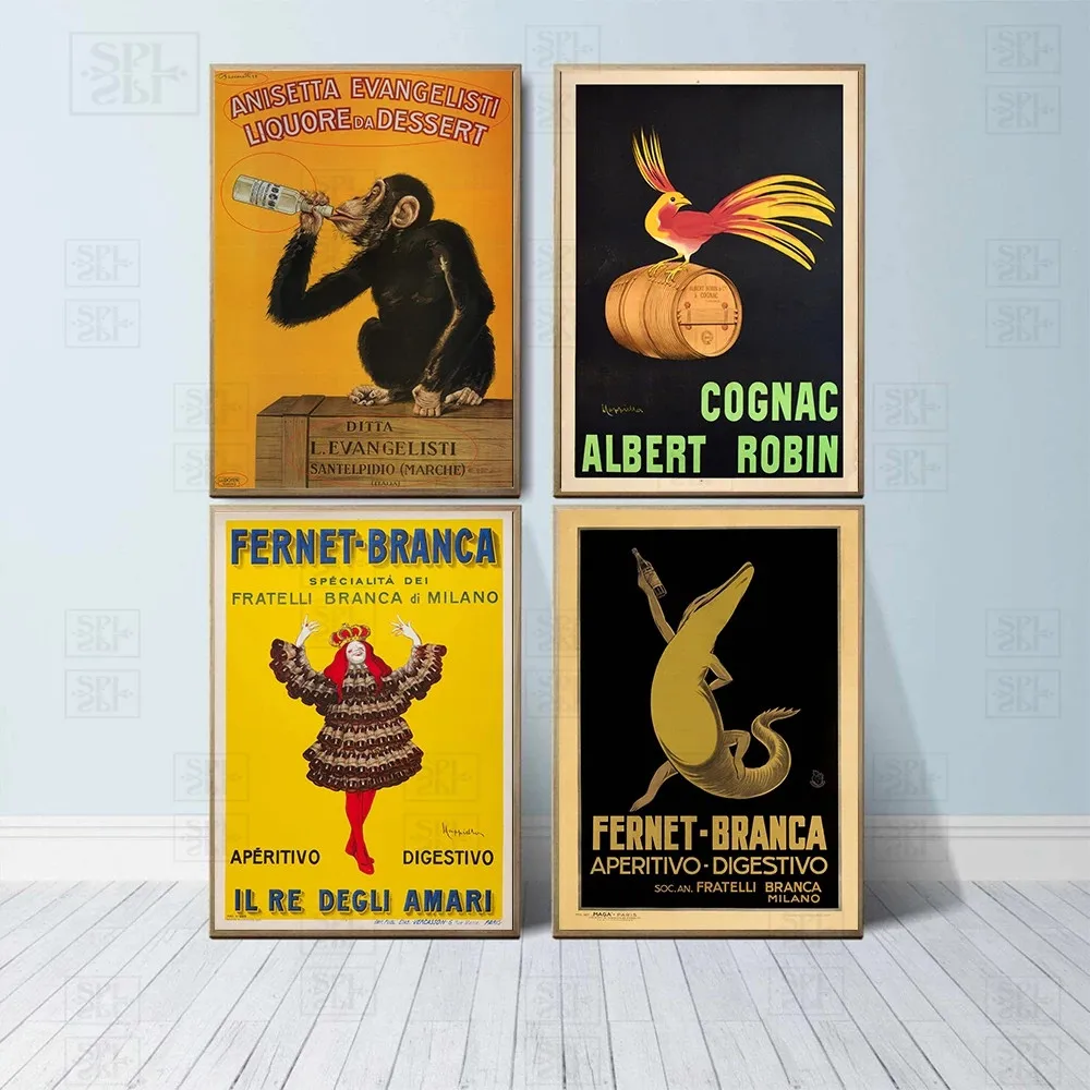 

Vintage Advertising Beer Print Poster French Alcohol Wall Art Canvas Painting Wine Drink Picture for Kitchen Bar Club Decoration