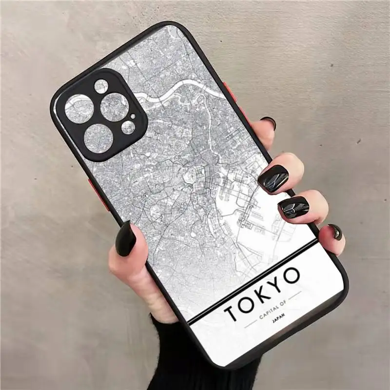 Чехол для телефона с изображением карты города Лондона Матовый Прозрачный чехол