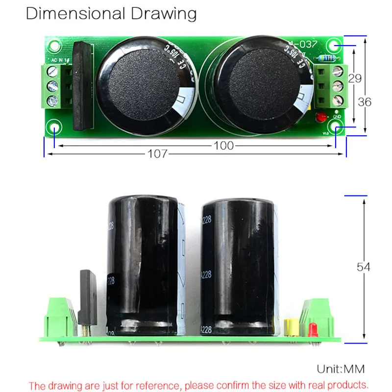 Rectifier Filter Capacitor Dc Dual Power Supply Module for Amplifierl Ac To Board Diy Kit | Электроника