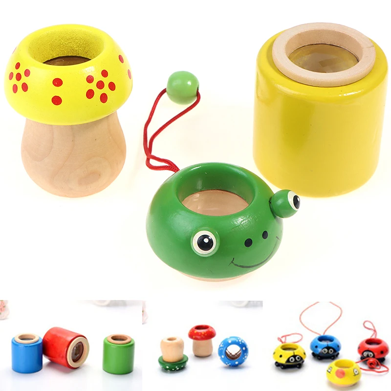 

1PC Wood Bee-eye Baby Magic Kaleidoscope Explore Interesting Effect Kids Learning Educational Puzzle Toy for Children