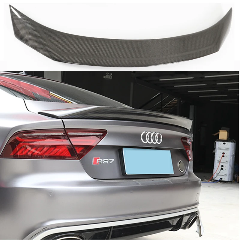 Автомобильный спойлер для заднего крыла из углеродного волокна AUDI A7 S7 RS7 2013 2014 2015