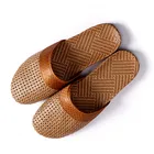 Шлепанцы для мужчин и женщин, льняные сетчатые сандалии, дышащие Нескользящие, пляжные тапочки, сланцы, летняя обувь