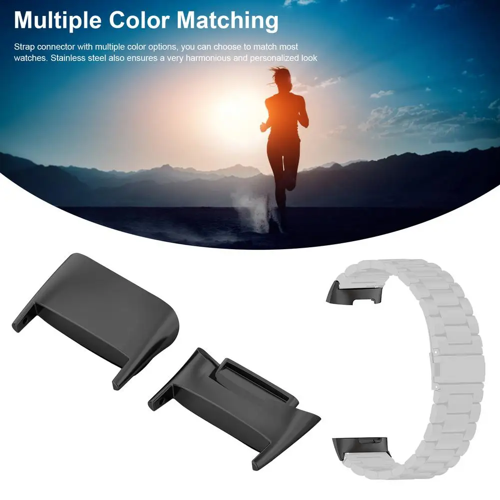 

2pcs Adapter For Fitbit Charge 5 Stainless Steel Band Connector For Samrtwatch Charge 5 Metal Attachment Watch Accessories