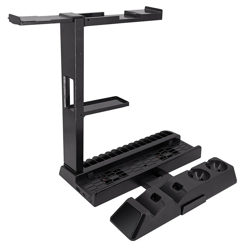 

for PS VR PS Move PS4 Pro/Slim Vertical Stand Charging Dock Station Game Disc Storage Cooling Fan for Playstation 4 P4 Accessori