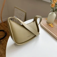 fashion pu leather shoulder bag for women 2022 new casual zipper luxury designer bags messenger crossbody baguette bags handbags