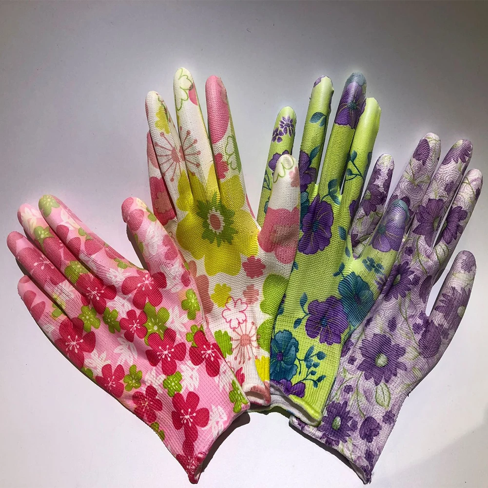 

Women Wear Resistant Anti-Static Gardening Working Gloves Waterproof Hands Protection PU Floral Durable Non-Slip