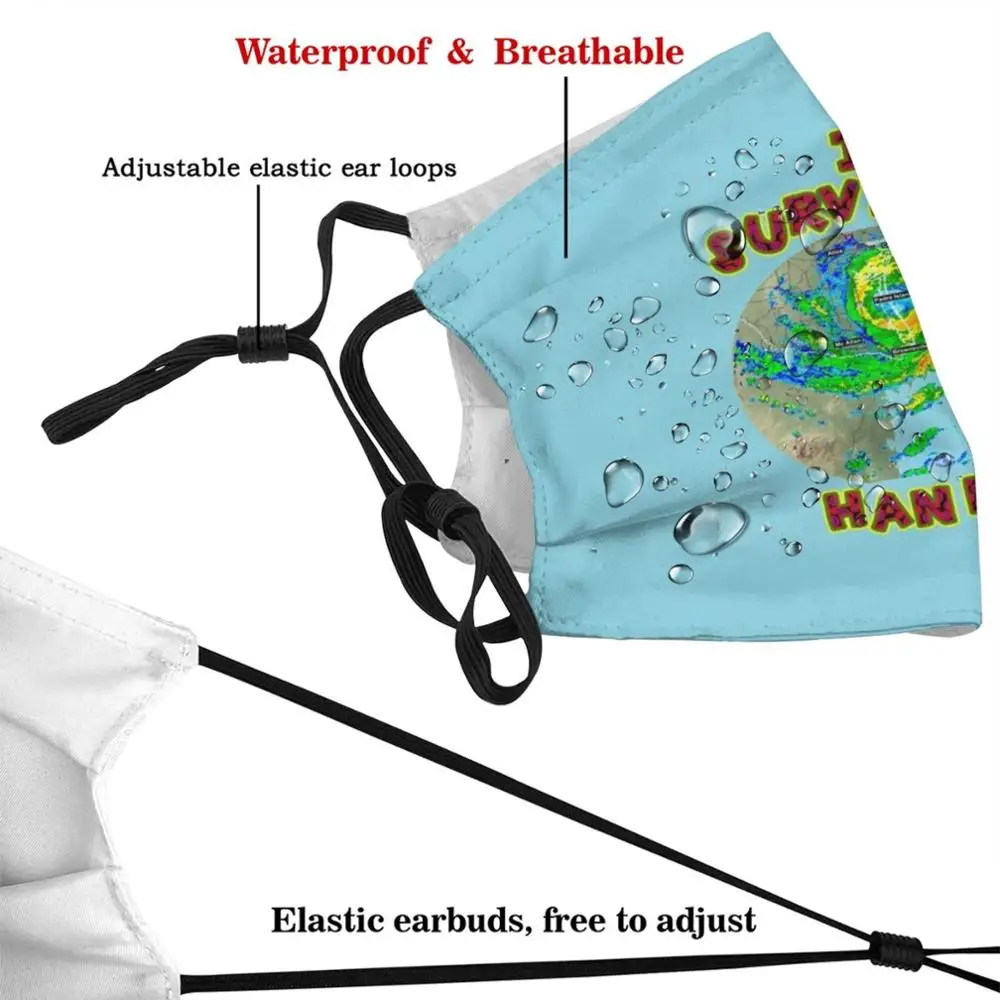 Я пережил ураган Ханна с забавным текстом от Orikall маска Pm2.5 фильтр моющийся