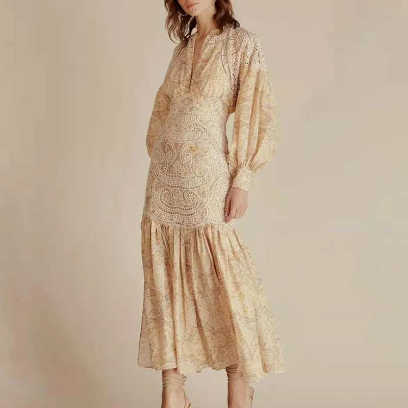 Женское винтажное длинное платье модное облегающее коктейльное с длинным