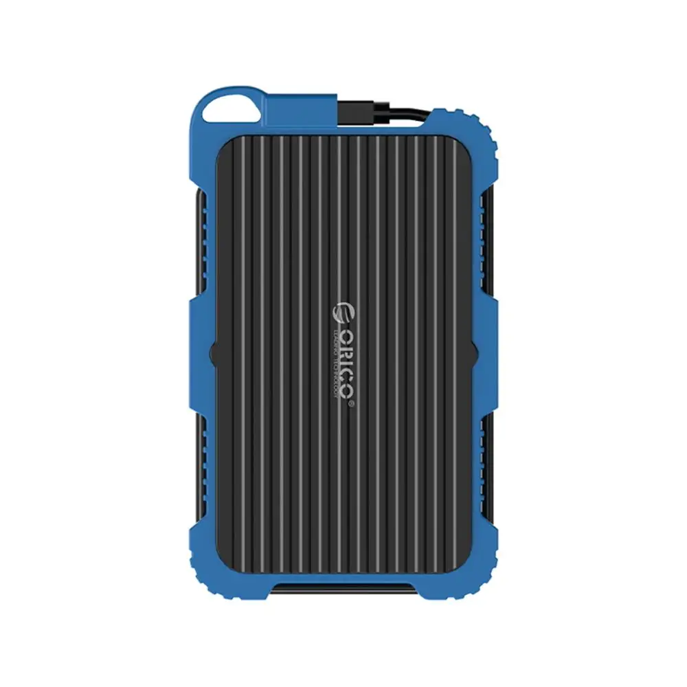 Blue 2779U3 ORICO 2,5 дюймов USB3.0 HDD чехол с крючком водонепроницаемый ударопрочный Пылезащитный для наружного жесткого диска коробка для 2,5 дюймовый HDD SSD - Цвет: Blue 2779U3