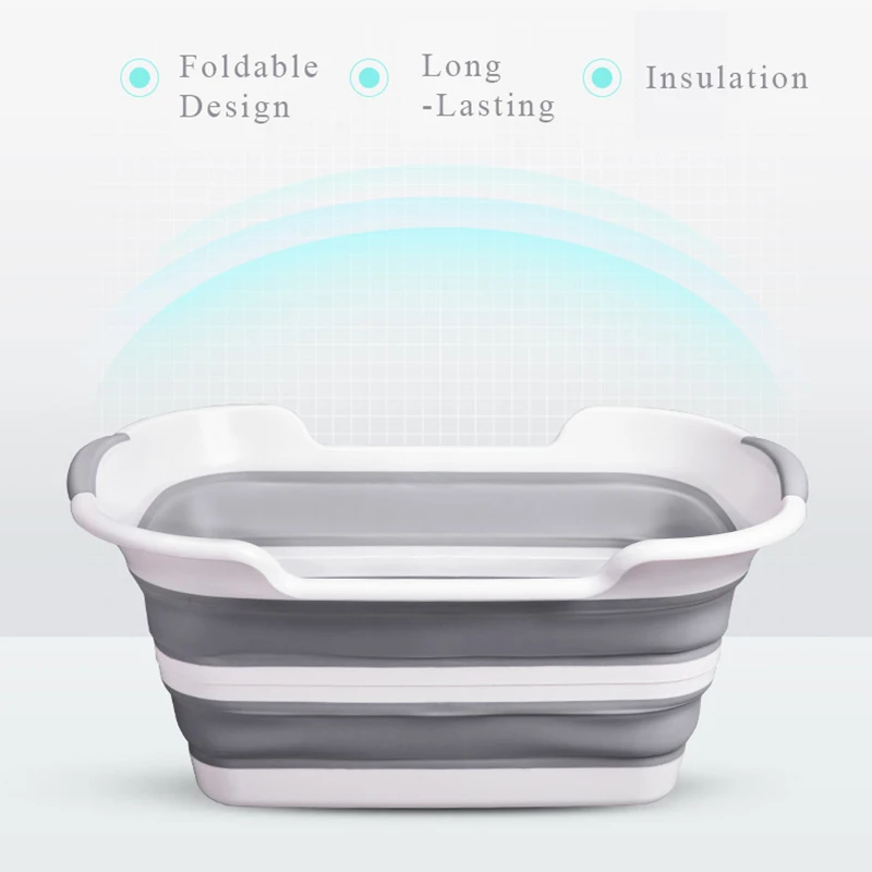 

Newborn Baby Folding Bath Tub Big Capacity Tubs Bath Washing Storage Portable Pet Bathtub Bathroom Bucket Silicone Basket Tubs