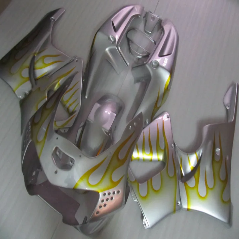 

Fairing kit for HONDA CBR900RR 919 98 99 CBR 900 RR CBR 900RR CBR900 1998 1999 Flames silver Fairings bodywork