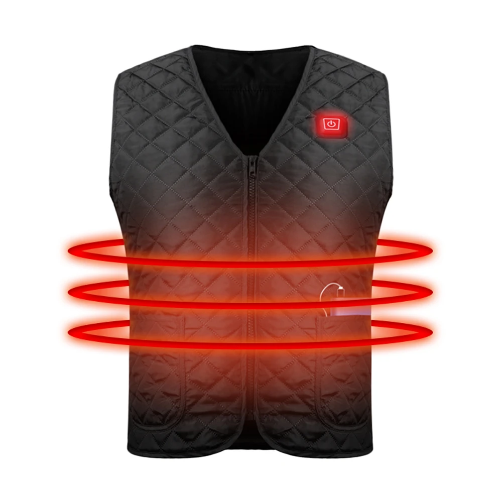 Мужской жилет с электрическим подогревом теплый USB зимний для кемпинга походов