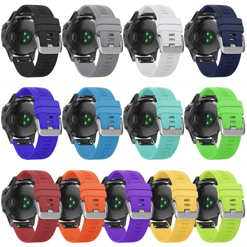 Ремешок силиконовый для Garmin Fenix 5S 5X 6 6S 6X Pro Plus спортивный сменный Браслет наручных