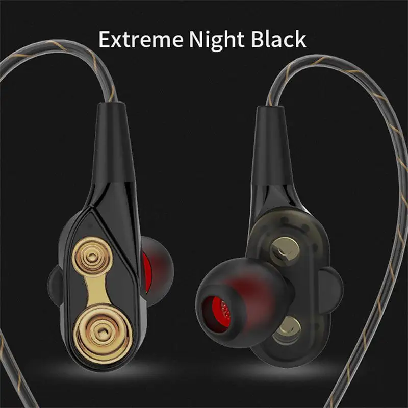 

7D HIFI In-Ear Earphone Dual Dynamaic Driver Super Bass Stereo Headset Headphone