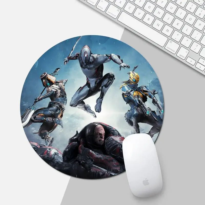 

warframe game Gaming Player desk laptop Rubber Mouse Mat Desk Table Protect Game Office Work Round Mouse Mat padLaptop Cushion