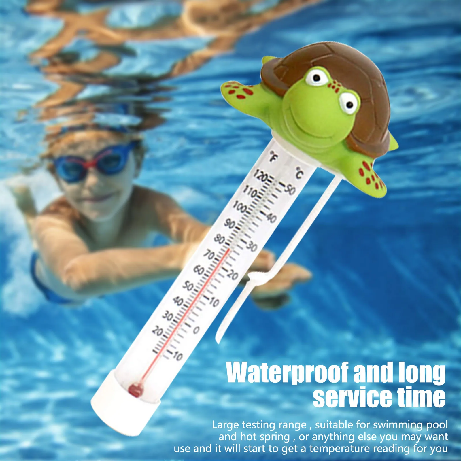 

Portable ABS Plastic Swimming Pool Floating Thermometer Bathtub SPA Hot Tub Fish Ponds Water Temperature Measuring Meter 1ML