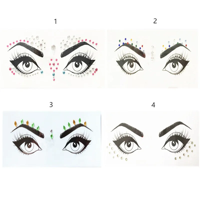 Украшения для лица 1 шт. рождественские наклейки сделай сам бровей боди арта