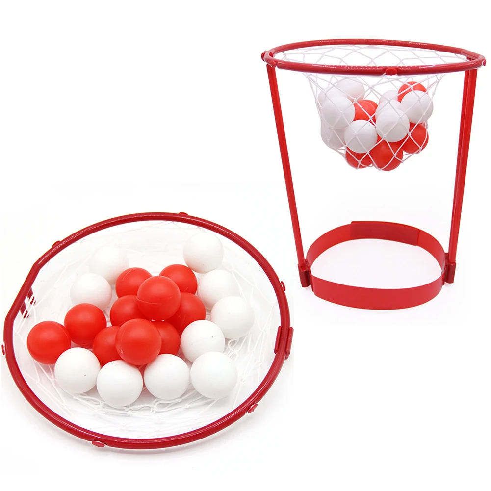 Баскетбольная игрушка-обруч на голову регулируемая корзина с сетчатым мячом для