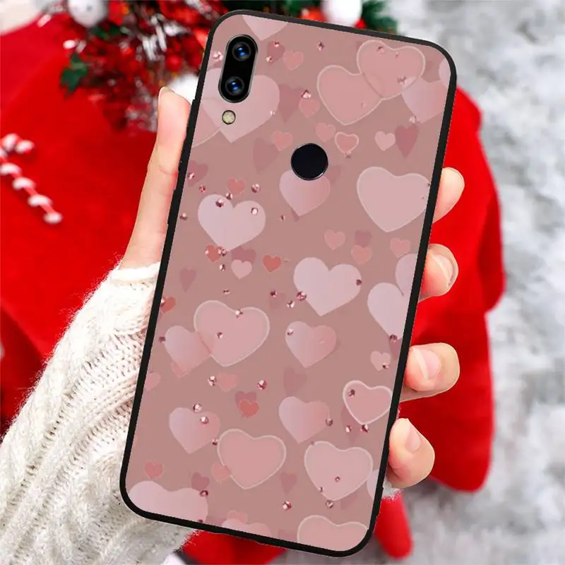 

luxury Gold Love heart Bling Phone Case For Xiaomi Redmi note 7 8 9 t k30 max3 9 s 10 pro lite