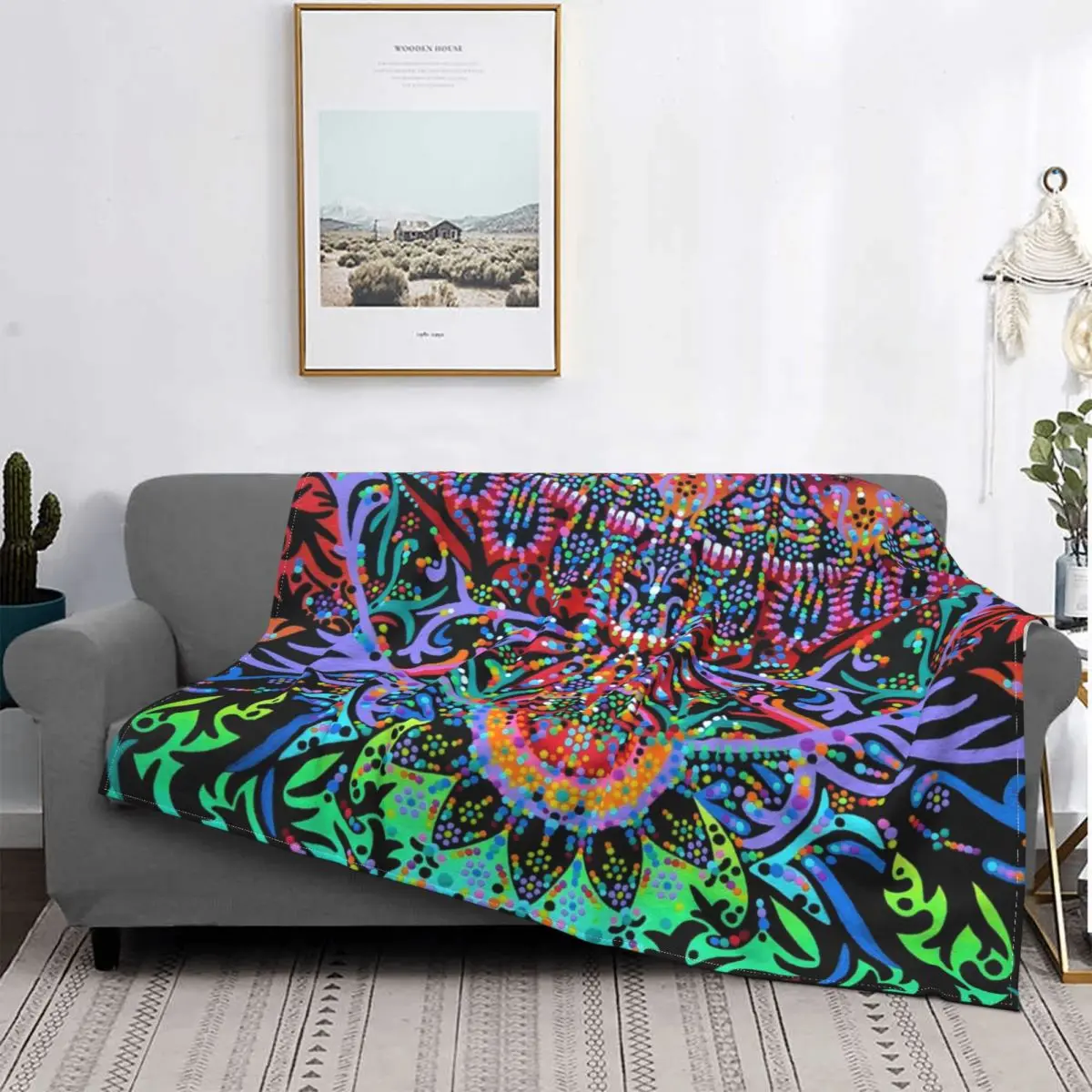 

Манта чуловой расцветки для мягкого белья, одеяло в богемном стиле, в стиле хиппи, геометрический, Фелпа