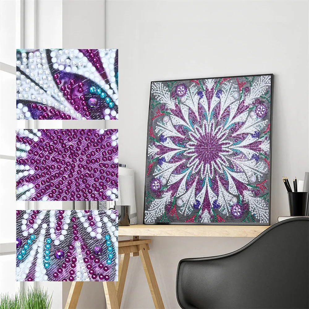 

Diamond painting new flower luminous special-shaped diamond 5D DIY embroidery sales mandala mosaic home decoration crafts gifts