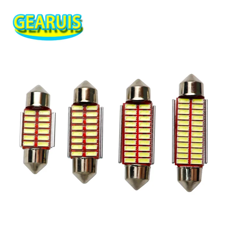 100 шт. купольные светильники Festoon C5W Canbus 31 мм 36 39 41 12 16 20 24 SMD 4014 светодиодный