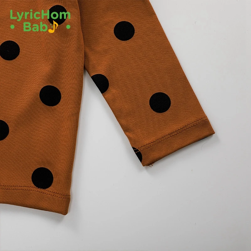 

LyricHom Baby 2021 New Arrival Cotton Girls T-Shirt Autumn and Spring Girls T-shirt Dots Long-sleeve Tee Children Clothing