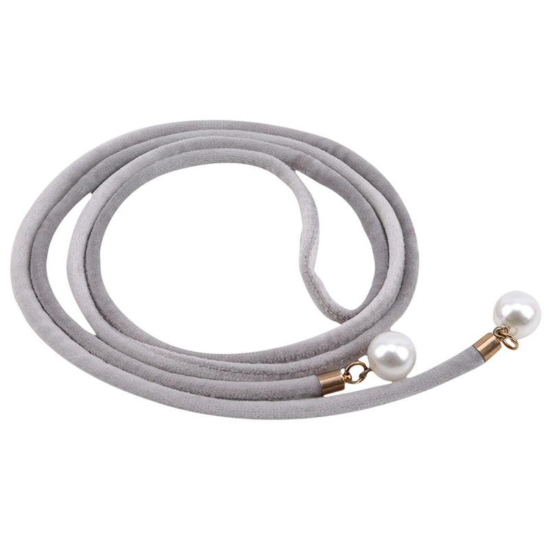 Однотонный Модный женский пояс с кисточкой и узлом винтажный жемчужинами