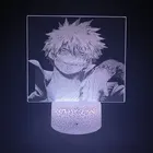 3d изображение лампы мой герой Dabi рисунок ночной Светильник для Украшения в спальню классная Манга подарок для Него зеленого и синего цветов ночной Светильник Dabi