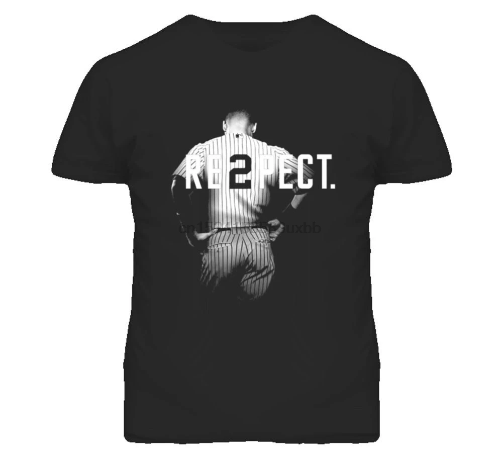 

Respect Derek Jeter Re2pect 2 On Back New York Uniform MJ Baseball T ShirtFashion Summer Top Tee
