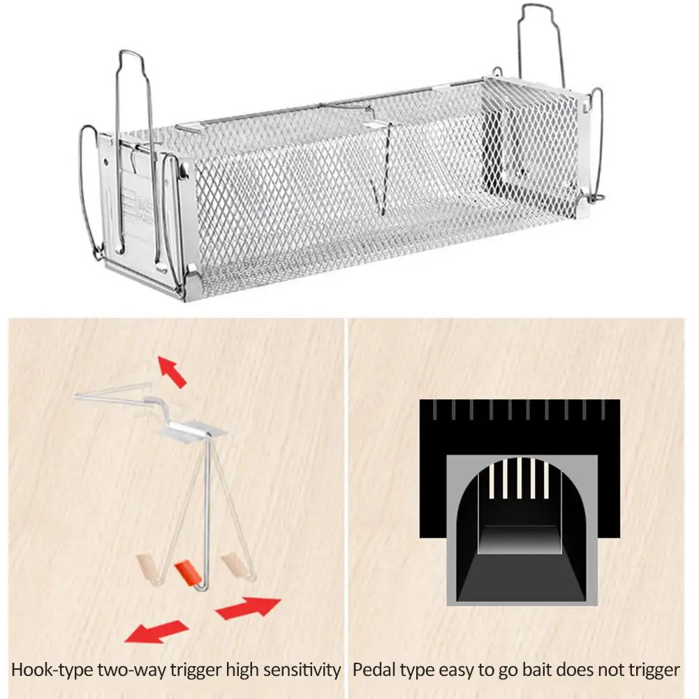 Умная дверь гуманная живая мышка ловушка животное клетка крыса для маленьких