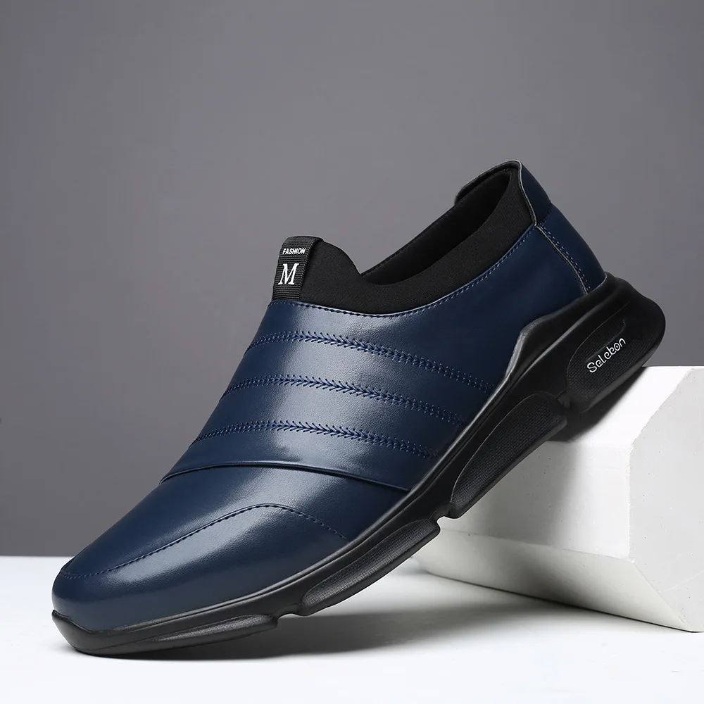

2021New Summer Autumn Leather Men Shoes Fashion Casual Shoes Lace-Up Loafers Business Wedding Dress Shoes Big Size 38-48