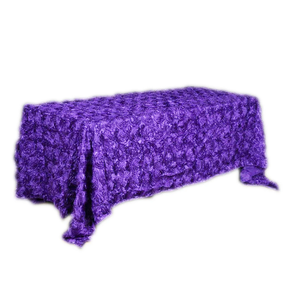 Прямоугольная 3D атлас с розочками скатерть для домашнего стола декор свадебной