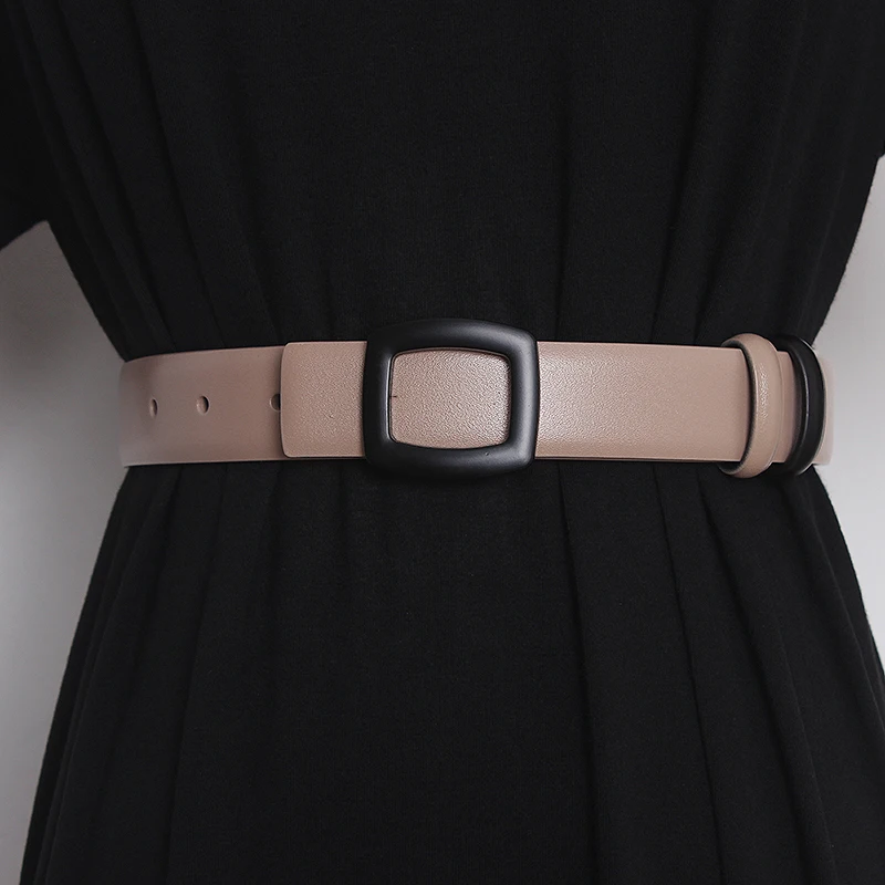 Женский подиумный ремень из натуральной кожи двухсторонний корсет пояс