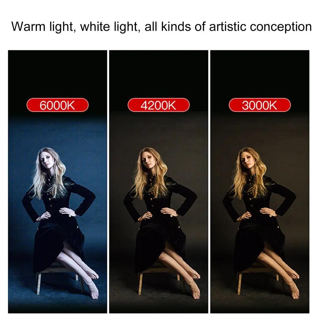 

RGB Dimmable LED Rechargeable Studio Light Hand-held Fill Light Tube Indoor Photography With Studio Lights