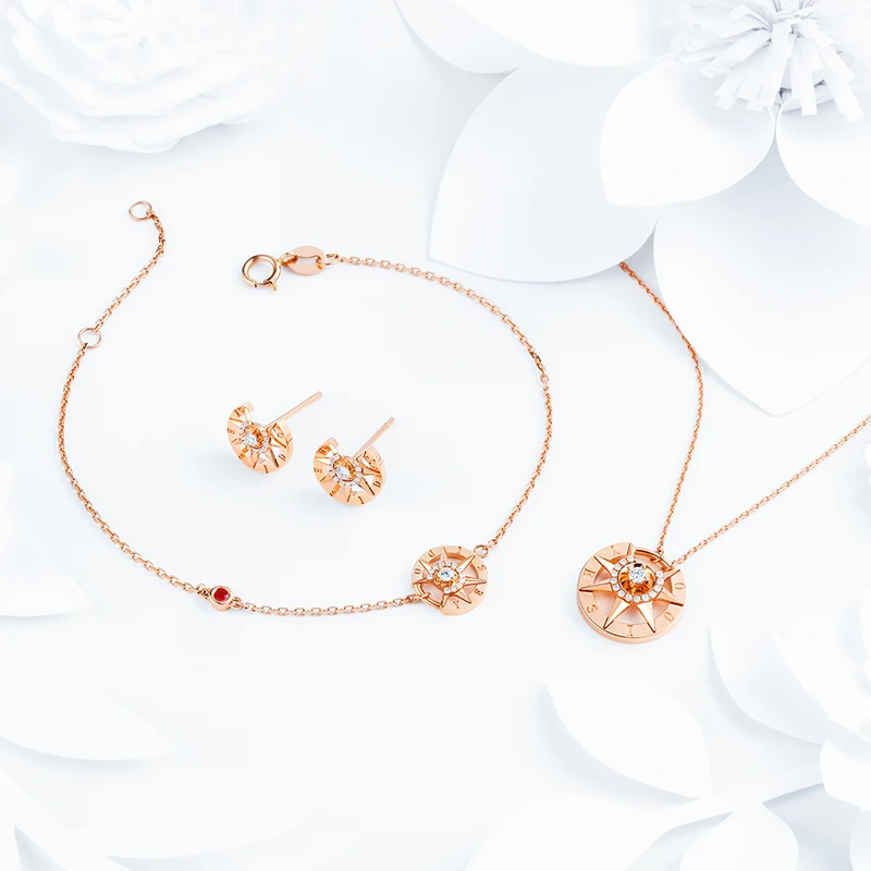 

I Do Astral Series 2020 18 K Gold Diamond Necklace Fine Jewelry True Diamond Necklace Love Gift For Christmas or Wedding Party