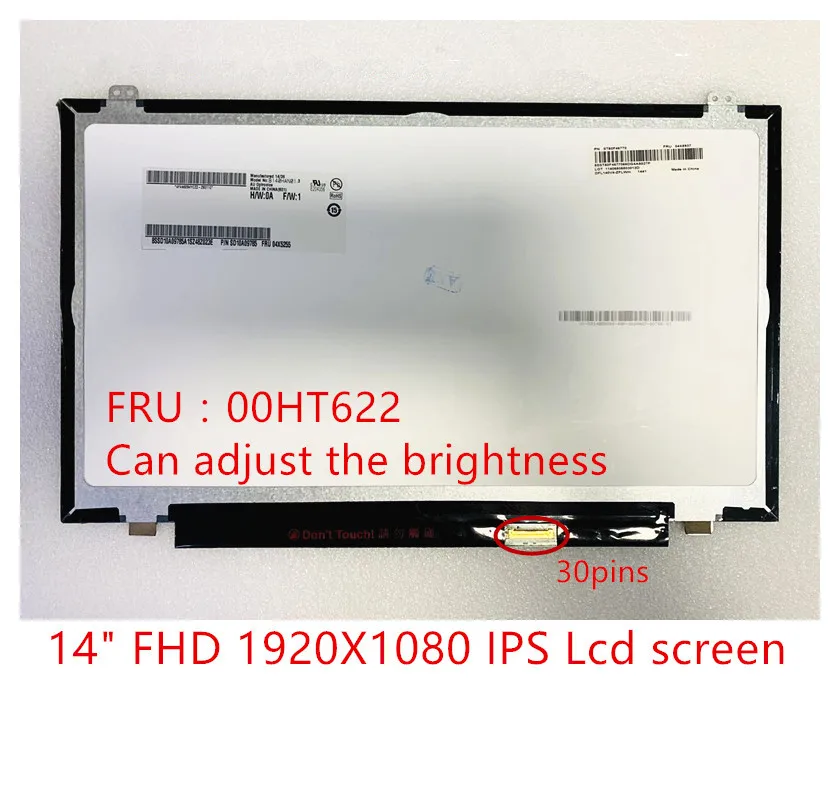 

14"inch LED 1920*1080 B140HAN01.2 fit for B140HAN01.1 B140HAN01.3 IPS 30pin For Lenovo Y40 E440 T450 T440P T440S LCD LED screen
