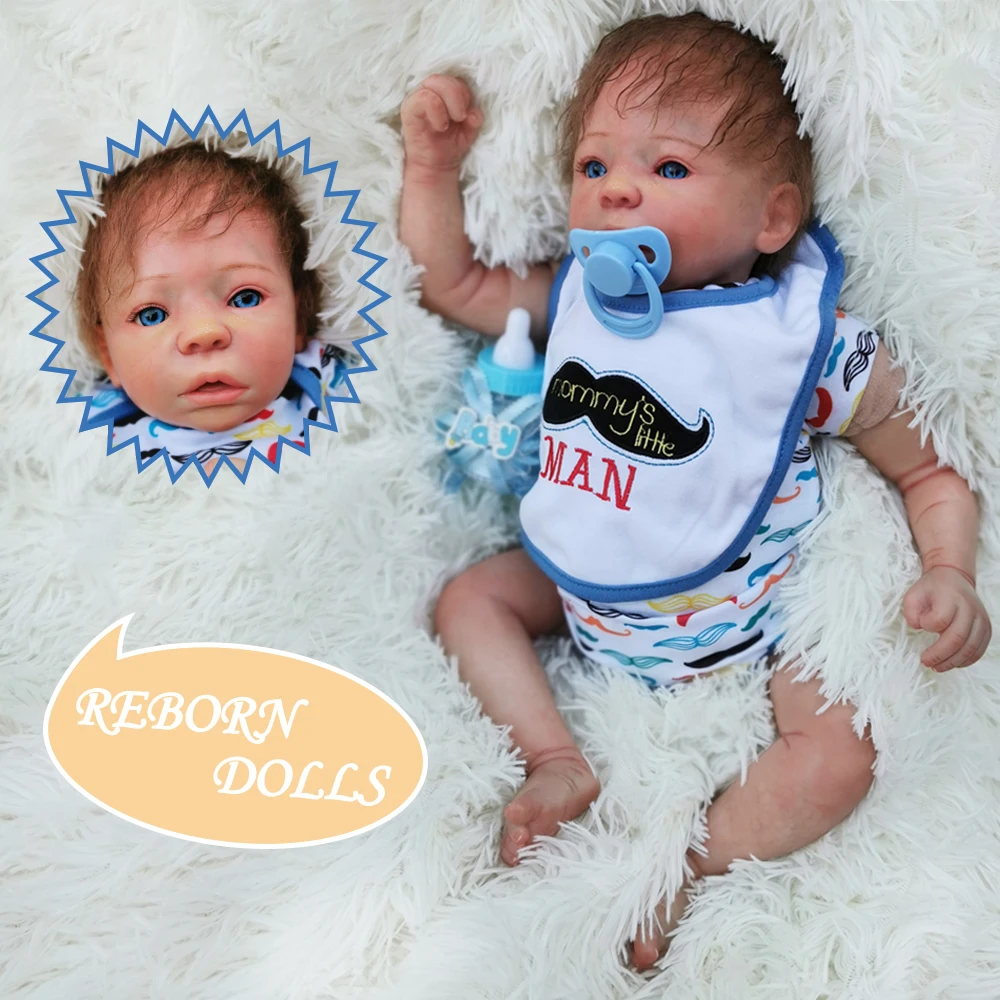 Реалистичные куклы Bebes Reborn Baby 18 дюймов виниловые силиконовые Reborn Детские кукольные бонеки Игрушки для девочек мальчиков рождественские подарки